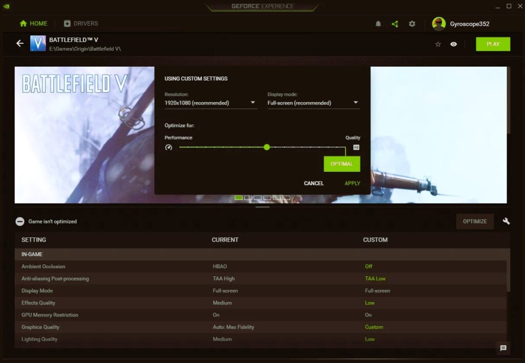 In-Game Graphics Settings